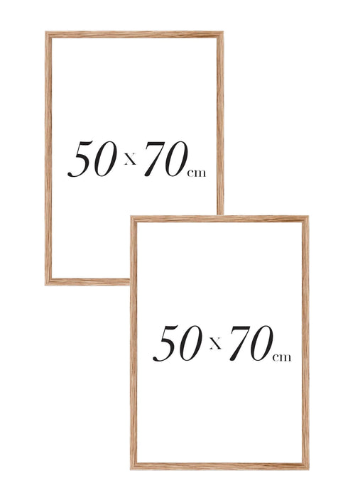 Zestaw 2 Dębowych Ramek 50x70cm