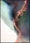 Zielona Farba Rose Gold Plakat 50x70cm