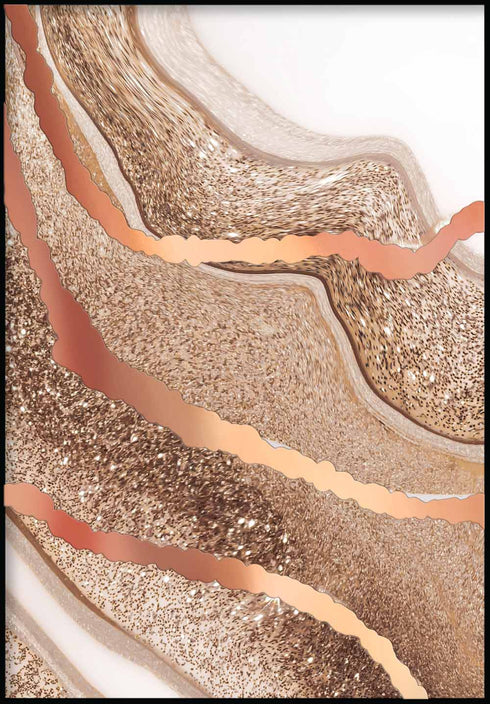 Karmelowy Agat Lewy Rose Gold Plakat 50x70cm