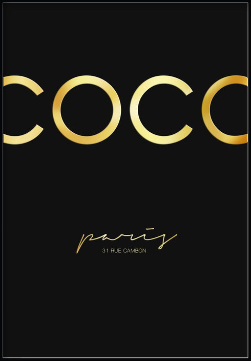 coco Paris czarny plakat