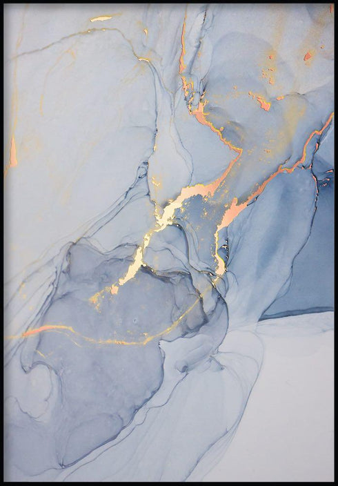 akwarele marmur rose gold plakat