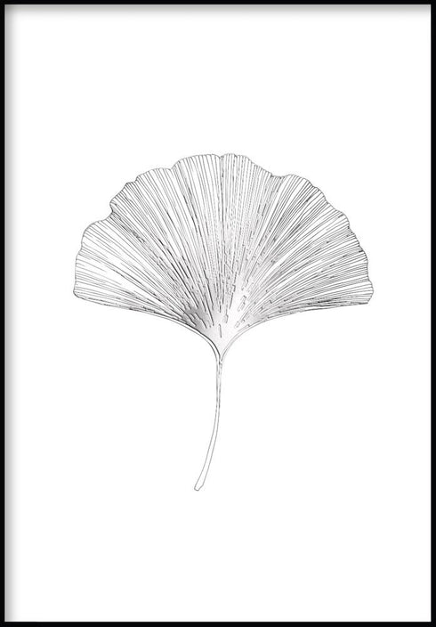 liść miłorzębu plakat