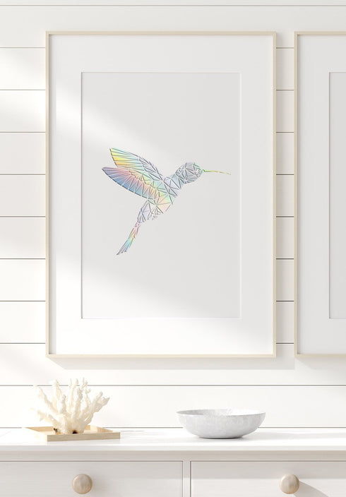 mieniący się koliber plakat