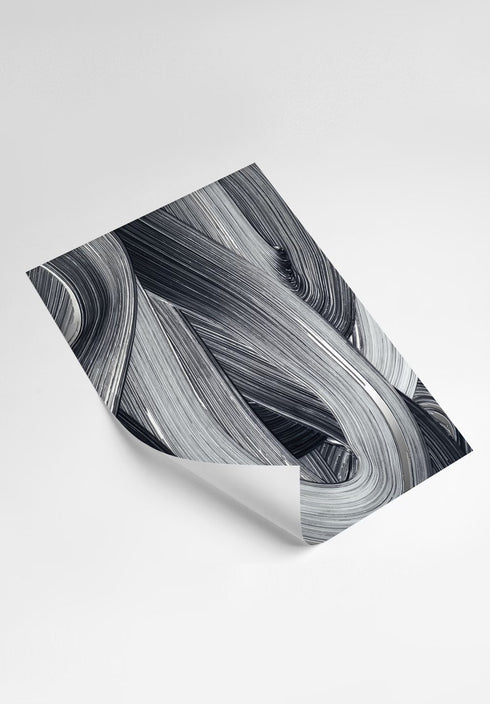 Pociągnięcia Pędzlem Prawy Srebrny Plakat 50x70cm