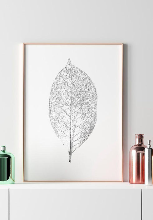 srebrny liść plakat