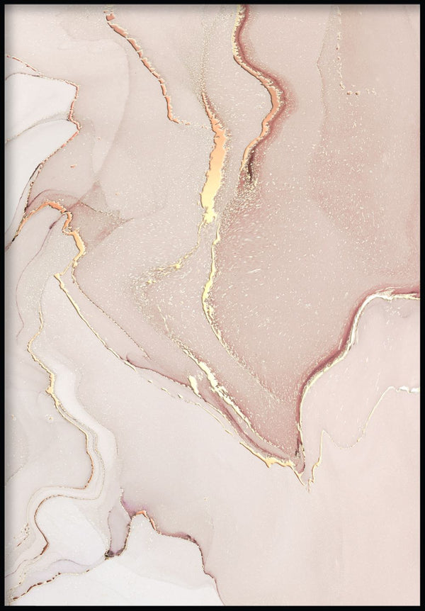 Koralowa Akwarela Prawy Wzór Rose Gold Plakat 50x70cm