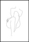 ciało kobiety line art plakat