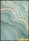 Miętowy Marmur Prawy Wzór Złoty Plakat 50x70cm