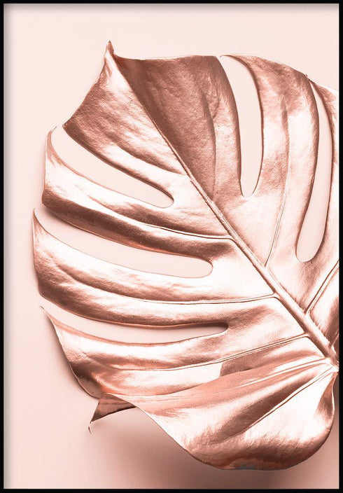 metaliczna monstera plakat