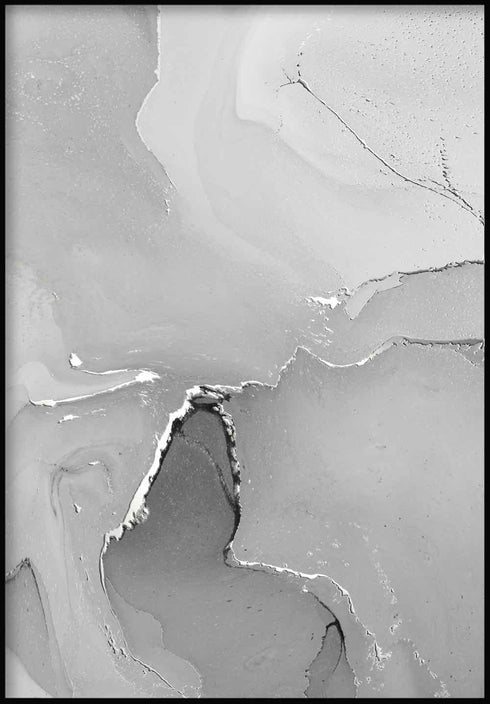 Szary Opal Srebrny Plakat 50x70cm