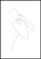 zmysłowa kobieta line art plakat