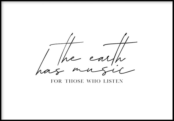 the earth has music plakat
